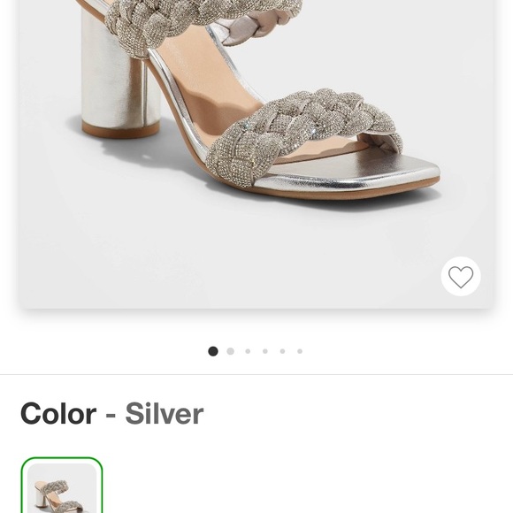 Sold out at Target.   Size 7.5.  Wore for about 3 hours at a wedding. - Picture 2 of 5